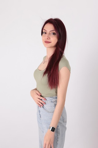 Busem S0016476 Kadın Bluz Su Yeşil