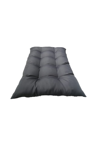 Yer Minderi 120 Cm X 80 Cm Antrasit Minder Düğmeli Antrasit Gri