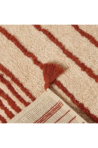 Evidea Soft Line Tufting Banyo Paspası - Ekru - 60x90 Cm Ekru