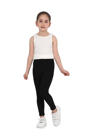 Erdem Kıds Kız - Erkek Çocuk Unisex Kalın Kışlık İçi Havlu - Şardonlu Termal İçlik Tayt Siyah Siyah