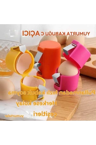 2025 Yeni Yumurta Kabuğu Açacağı, Çiğ Yumurta Kırma Aleti, Taşınabilir Çok İşlevli Yumurta Kesici Sarı