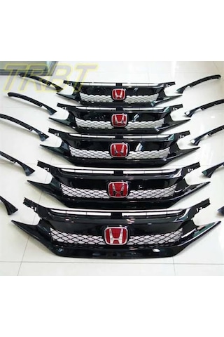 Honda Civic Fc5 Typer Ön Panjur ve Far Kaşları Siyah