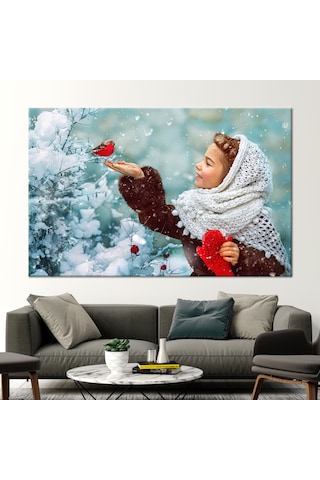 70x100cm 1 Parça Kanvas Tablo, Sevimli Kız