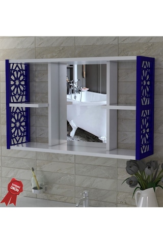 Aynalı Banyo Dolabı Mavi Diğer