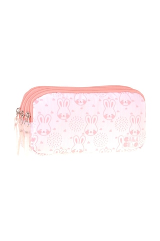 Calacilo Kız Çocuk İlkokul Kalem Çantası - Kedi Baskılı Pembe Renk Pleasant - C4052 Pembe - Krem