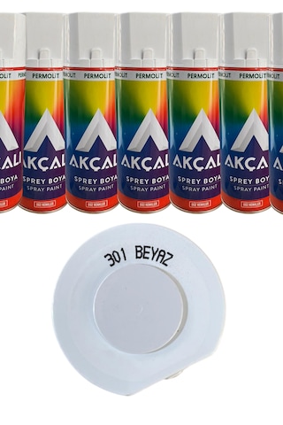 Sprey Boya Akçalı Alüminyum,ahşap,plastik,demir,metal Sprey Boyama 400 Ml 301 Beyaz