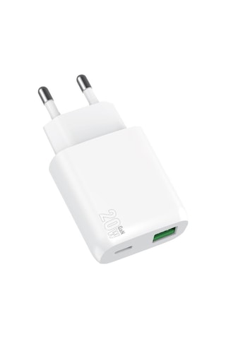 Priz Tipi Şarj Aleti Usb Şarj Adaptörü 20w Type-c Usb-a Girişli 20w Hızlı Şarj Başlığı