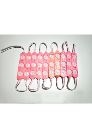 Parmak Led Lamba Pembe 3 Led 140 Lümen 12 Volt 10,lu