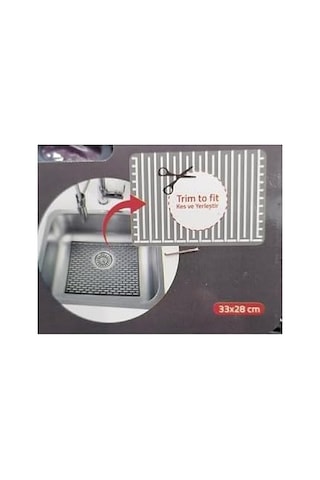 Dikdörtgen Silikon Lavabo Buzluk Matı 33x28 Cm Antrasit Renk 1 Adet Isglvb112 Altın
