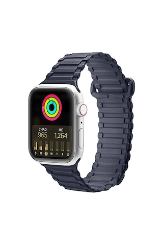Dux Ducis Apple Watch Uyumlu 38/40/41mm İçin Manyetik Armor Silikon Kordon Kayış- 5775