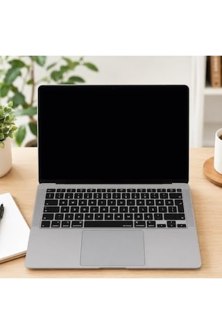 Türkçe Q Klavye Koruyucu Macbook Air 13 A1932 A2179 A2337 M1 Uyumlu Uk Iso Ters L Enter Ultra İnce Silikon Keyboard Cover Siyah