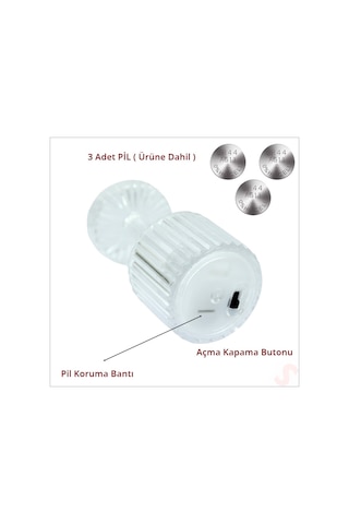 Retro Mini Masa Lambası Pilli Led Işık, 8,5cm X 4cm X 1 Adet