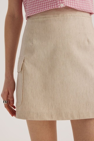 Stella Pulvis Bej Cepli Mini Etek Bej