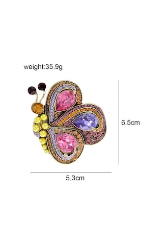 Yeşil Blucome Yeni Kelebek Broş Kadınlar Için Vintage Inci Renkli Rhinestone Sevimli Böcek Düğün Rahat Broş Pins Takı