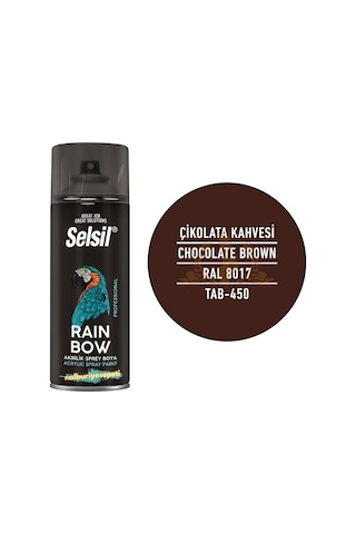 Selsil Rainbow Akrilik Sprey Boya Çikolata Kahvesi 400 Ml - Ral8017
