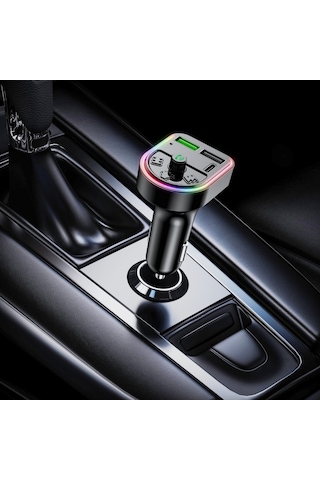 Pl-c16 Bluetooth Araç Kiti Araç Fm Transmitter Şarj Usb Type-c Mp3 Pd Çakmaklık Girişli