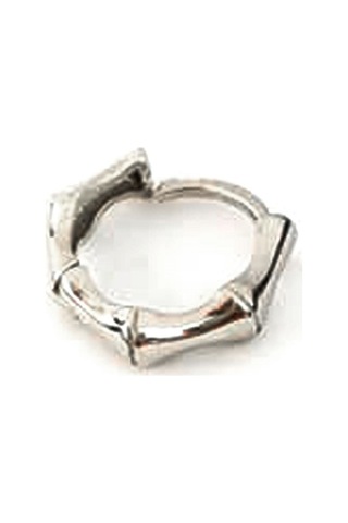 İtalyan Tasarımı 925 Ayar Gümüş Erkek Tek Halka Küpe 1Cm