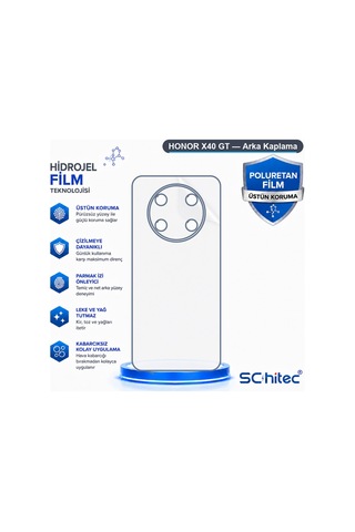 Schitec Honor X40 Gt Uyumlu Arka Yüzey Hidrojel Koruyucu Film 91025164