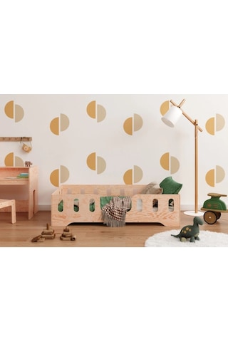 Montessori Yatak Doğal Ahşap Yatak Bebek Ve Çocuk Karyola Ahşap