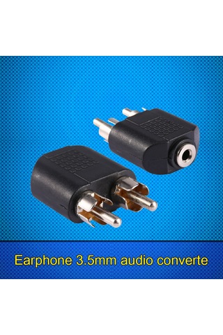 Lemestar 3.5mm Dişi Jack'ten 2 Rca Erkek Ses Adaptörü - Altın Kaplı Bağlantılar Ve Optimal Stereo Aktarımı Sağlar