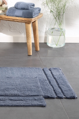Yataş Bedding Felicia Banyo Paspası Seti - İndigo (50x60 cm + 60x100 cm) Indigo