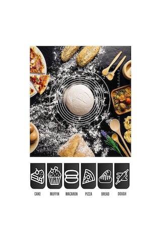 Hamur Matı Açma Silikon Silpat Hamur Açma Pasta Fırın Hamur Matı