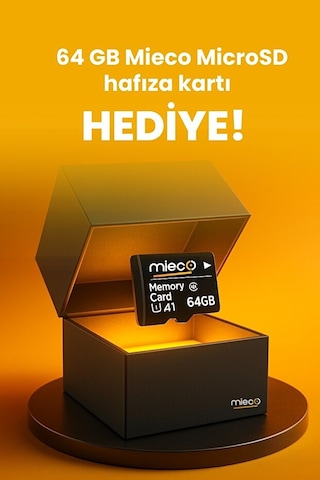 Mieco A7 4k Uhd Wifi Adas 150 Derece Ultra Geniş Açı Gece Görüşü Ön - Arka Araç Kamerası 2025 - Hafıza Kartı Hediyeli
