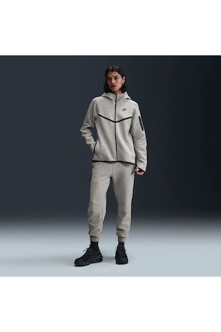 Nike Tech Fleece Windrunner Hoodie Gri Kadın Sweatshirt Hv6747-063