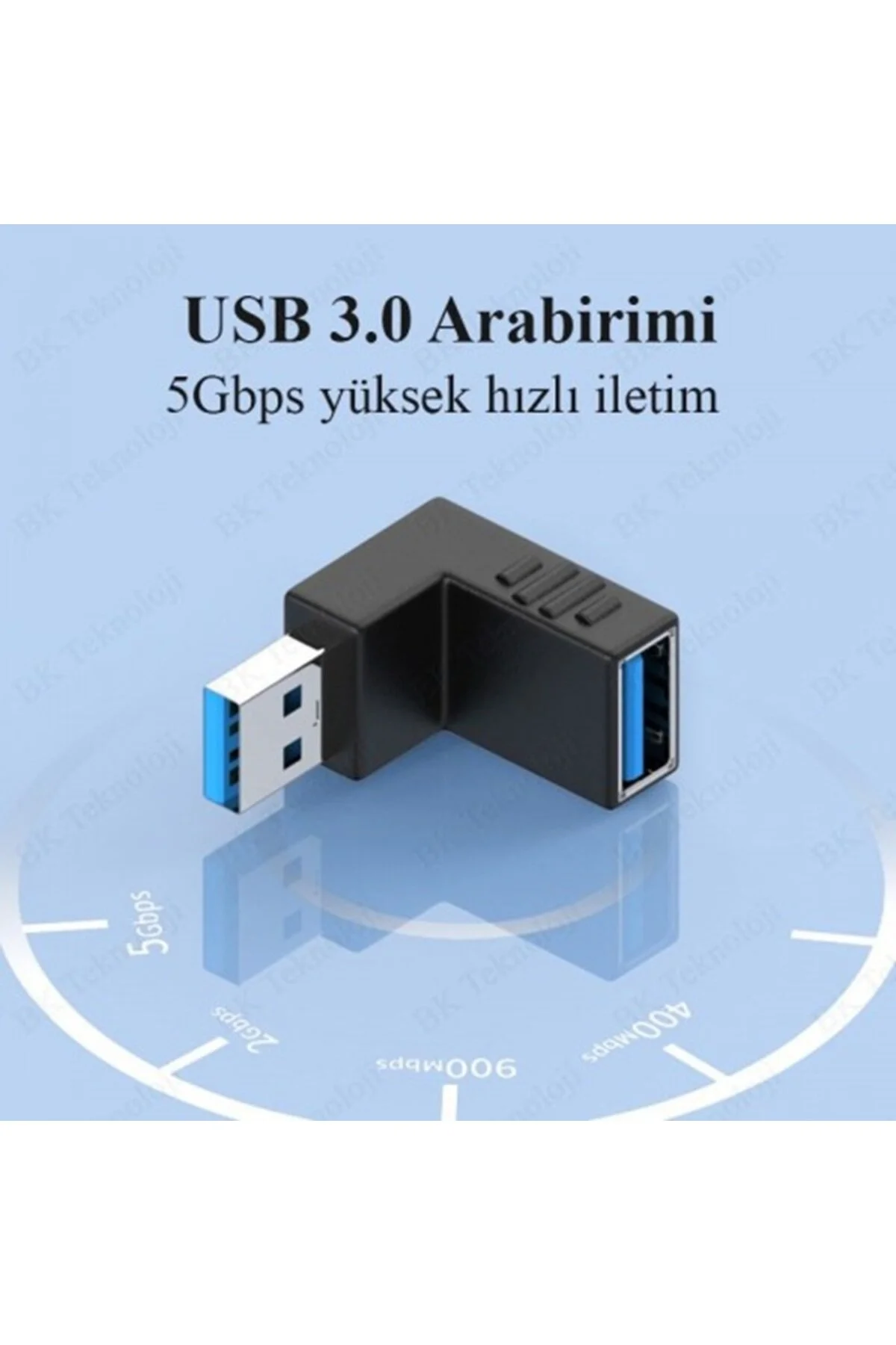 Usb 3.0 Yukarı Açılı Konnektör Erkek Dişi 90 Derece Uzatma Adaptörü Yüksek Hızlı Usb Yeni 3.0 Sürümü 1