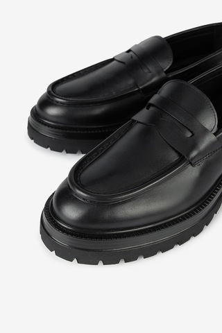 Lofer Erkek Deri Eva Tabanlı Bantlı Klasik Loafer Siyah Lfr-f083-3 Derı