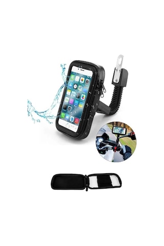 Su Geçirmez Motosiklet Bisiklet Telefon Tutucu 360 Derece Döner Gidon Telefon Standı Standart