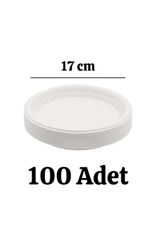Plastik Tabak 17 Cm Kullan At Beyaz Tabak