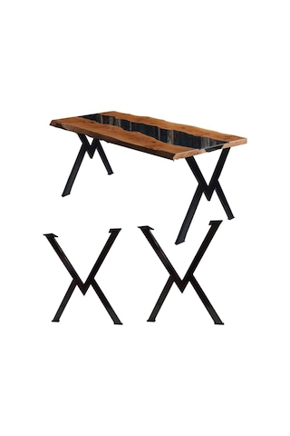 Bin1Fırsatt Metal Masa Ayağı Ahşap Masif Yemek Çalışma Bilgisayar Masası Ayak