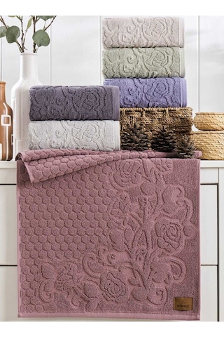 6.lı Set Avangard Seri Çeyizlik Jakarlı 50x90 Cm. Bukle Dokulu El, Yüz Havlusu Renkli