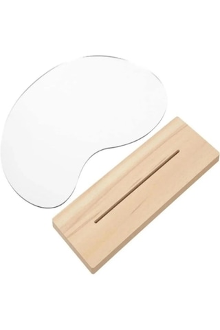 Düzensiz Estetik Ahşap Makyaj Aynası Çerçevesiz Su Damlası