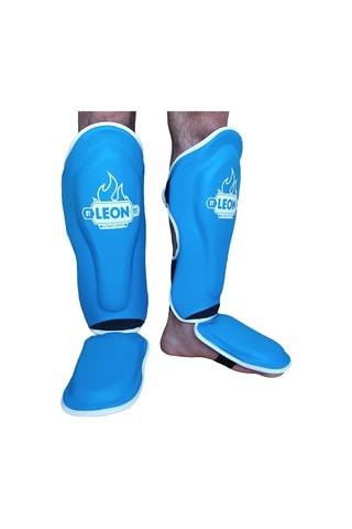 2Adımspor Leon Solid Muay Thai Ve Kick Boks Ayak Ve Kaval Koruyucu Mavi
