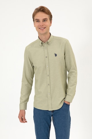 U.s. Polo Assn. Erkek Açık Haki Gömlek Basic 50316723-vr183 Acık Hakı