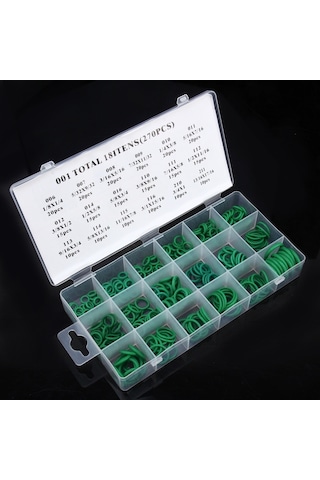 Sones 270 Pcs Araba Oto Araç 18 Boyut Çeşitleri Kiti Klima Hnbr Conta O-ring Seti