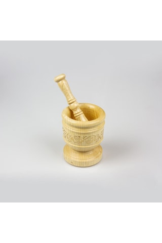 Ahşap Havan Desenli Havan Tokmak