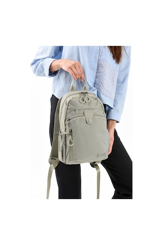 Baginn Unisex Sırt Çantası Paraşüt Kumaş Hafif Çok Cepli Yağmur İtici Kumaş 32 22 Cm 571 Collection Bej