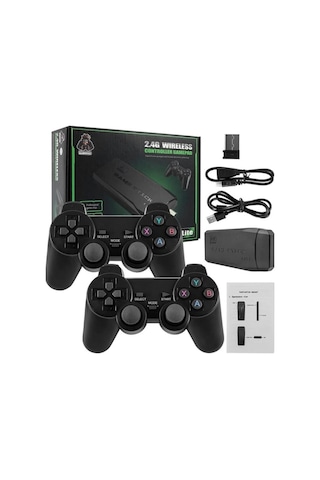 Zhltools 20000 Oyunlu 2.4g Kablosuz Çift Kol Retro i Game Stick Taşınabilir Mini Oyun Çubuğu