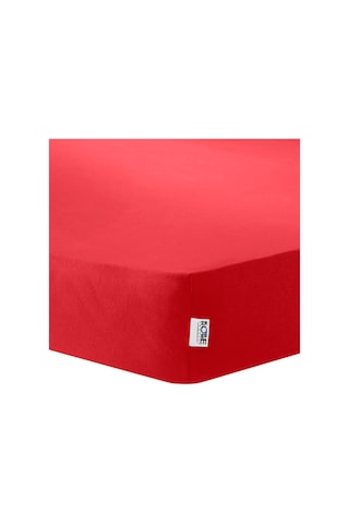 Penye Lastikli Çarşaf, Çift Kişilik, Kırmızı, %100 Pamuk Örme Kumaş, 130 Gr/m² Kırmızı