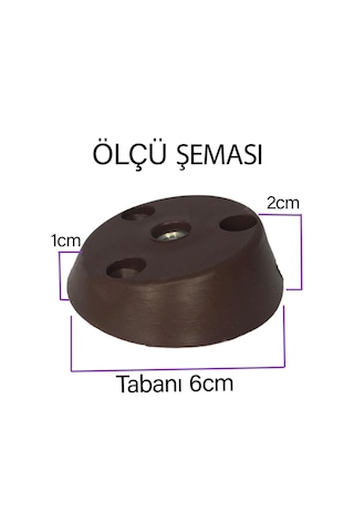 4 Adet Dereceli Ayak Tabanı Kahverengi Mobilya Masa Sehpa Ayağı Bağlantı Aparatı Açılı Plastik