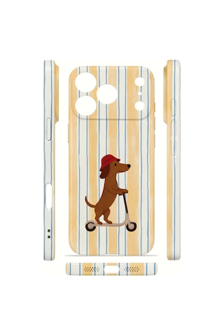Apple iPhone Uyumlu 17 Pro Max Vorian İnce Kamera Korumalı Mika Kılıf Dachshund Riviera Dachshund Riviera Mika