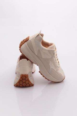 Dgn 83144 Kadin Sneaker Ayakkabi Bej