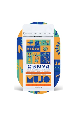 Mujo Coffee Kenya Aa Top Karigu Kirinyaga Çekirdek Kahve 250 G