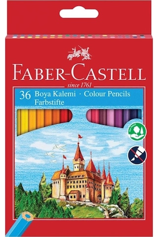 Faber-Castell 36 Renk Boya Kalemi,Canlı ve Parlak Renkler,Kırılmaya Dayanıklı Uçlar,Ergonomik Tasarım, Karton Kutu Faber-Castell 36 Renk Boya Kalemi,Canlı ve Parlak Renkler,Kırılmaya Dayanıklı Uçlar,Ergonomik Tasarım, Karton Kutu