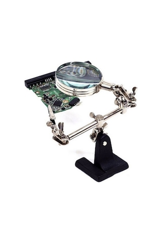 Dinosaurs Spirit Elektrikli El Aletleri 5x Üçüncü El Havya Standı Yardımcı Kelepçe Mengene Klipsi Büyüteç Aracı