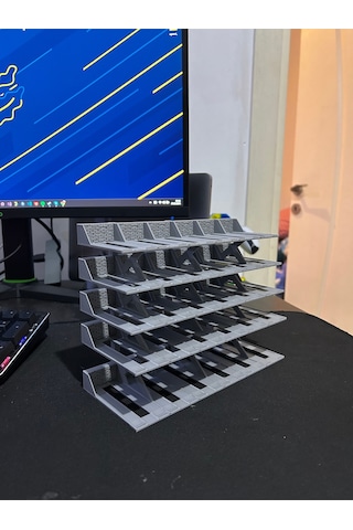 Hot Wheels Uyumlu 30 Araçlık Stand 1/64 Gri