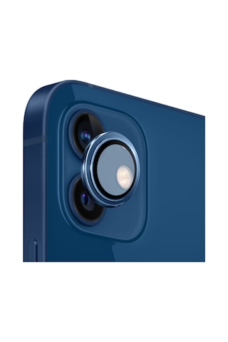 Safeus Safir Temperli Kamera Lens Koruyucu Apple Uyumlu iPhone 12 Ve Mini İle Mavi